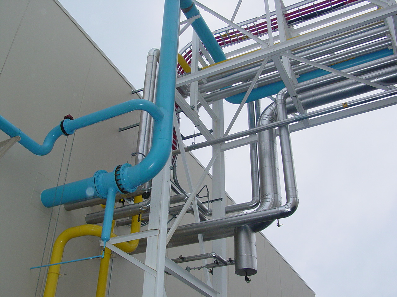 Pipe Insulation showcasing both PVC and metal jacketing.